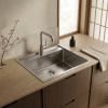 Pure.Sink Luxion Stainless steel sink 51x50 cm Tapwing with tap hole PLX5150T-02